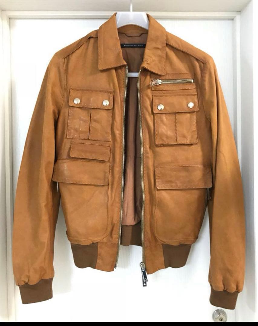 【定価40万円】 希少 アレッサンドロデラクア レザーブルゾン 48