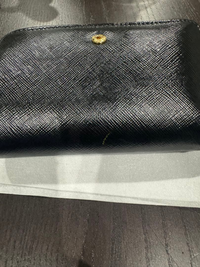 【中古】PRADA プラダ 二つ折り財布 1ML225 NERO