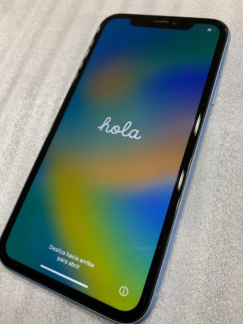 Apple iPhone XR ブルー 本体　香港版A2108 箱　備品付　美品