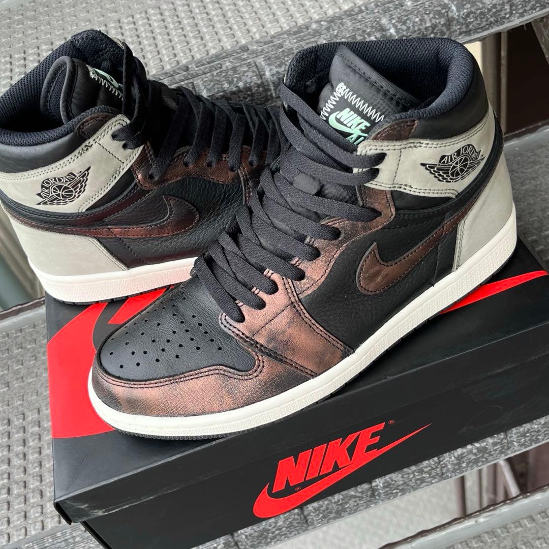 靴 NIKE AIR JORDAN 1 HI OG RUST SHADOW 27.5