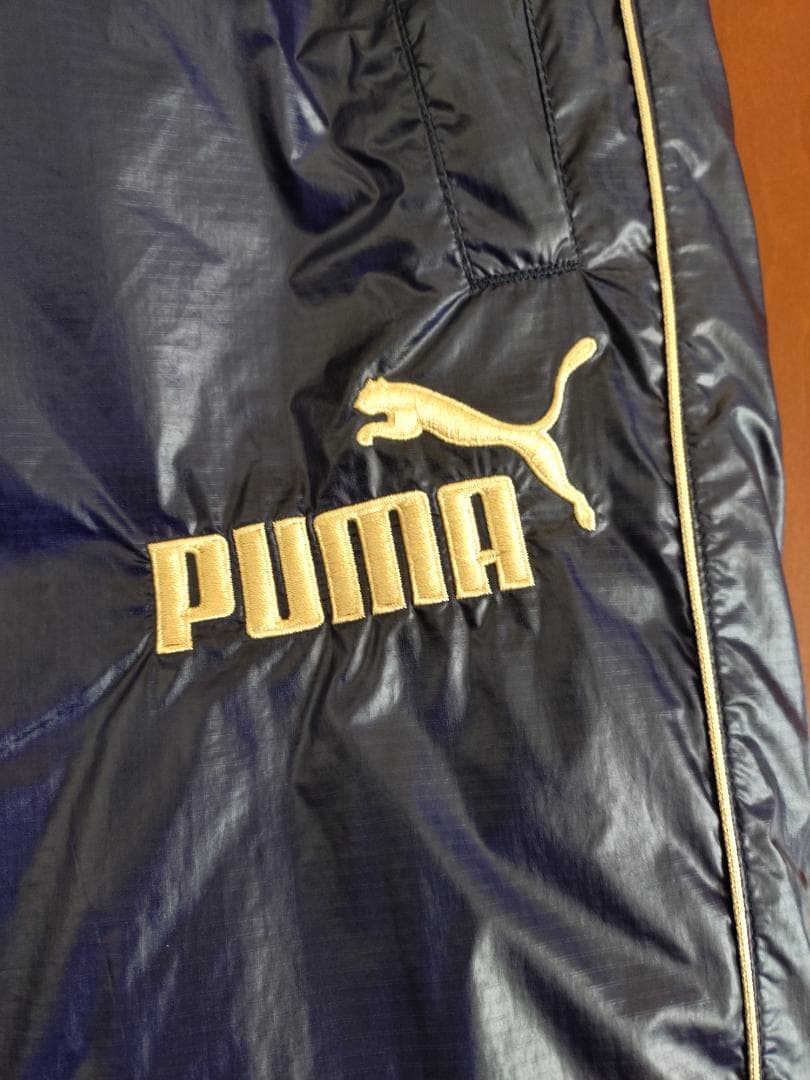 超美品 PUMA ウインドブレーカー上下セット ネイビー 中綿防寒 Oサイズ