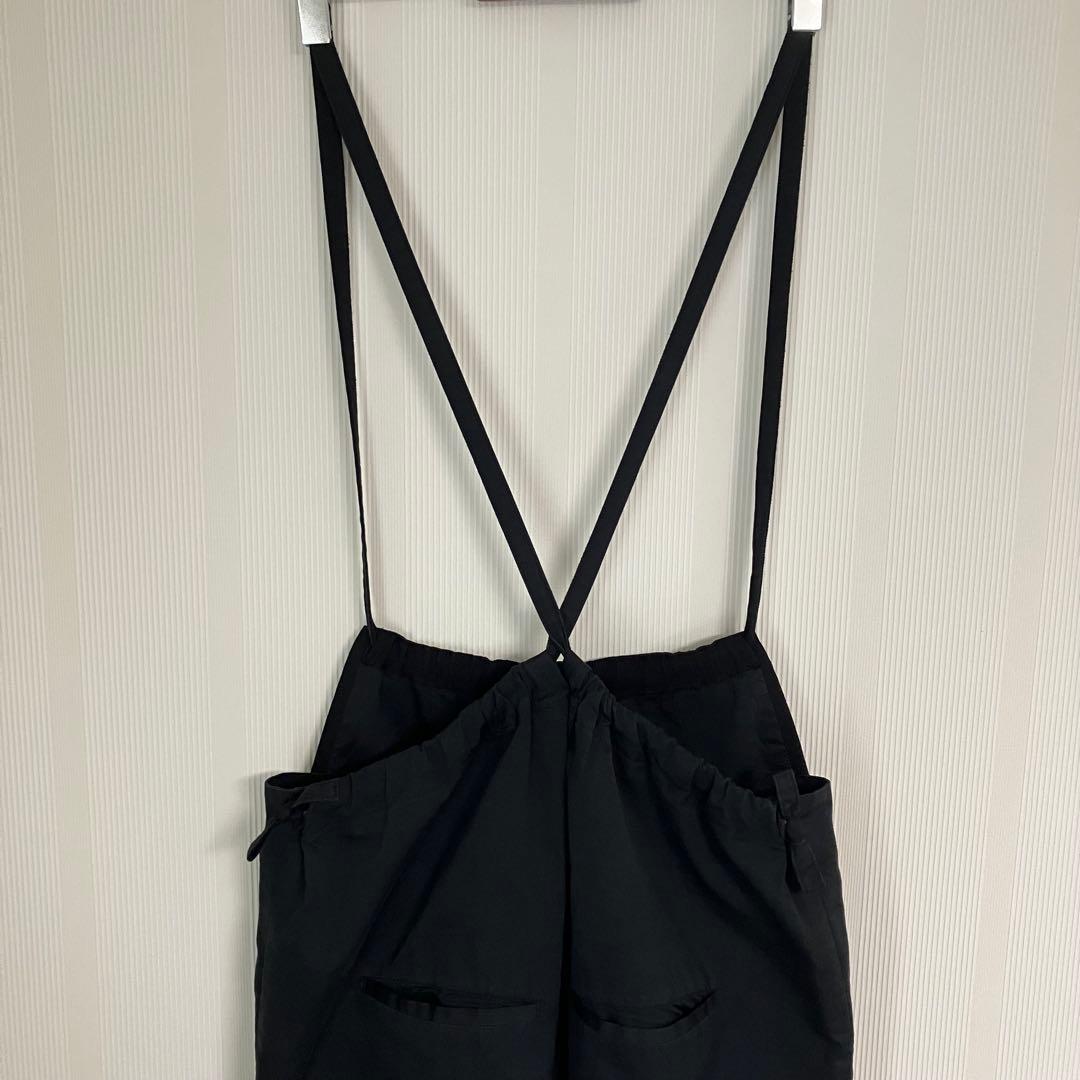 ドゥロワー Drawer コットンシルクオーバーオール　サロペット黒34