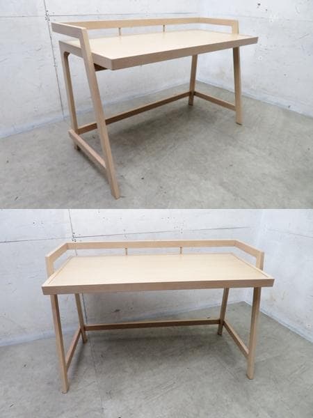 美品■北欧ナチュラルスタイル■パーソナルデスク■天然木■デスク/作業台■白木系■