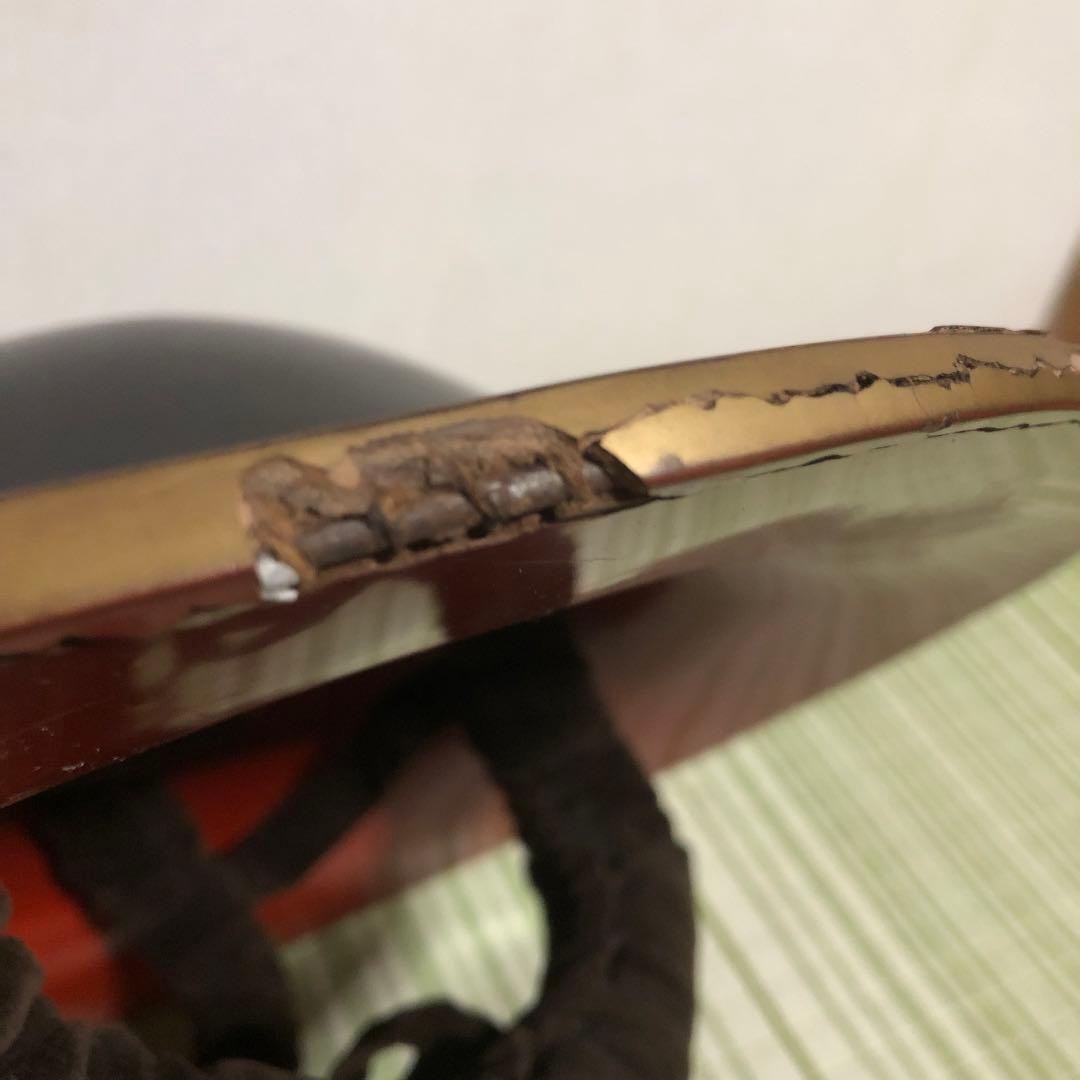 かず様用　陣笠　サムライ　武具　帽子　戦国　家紋　工芸品　骨董品