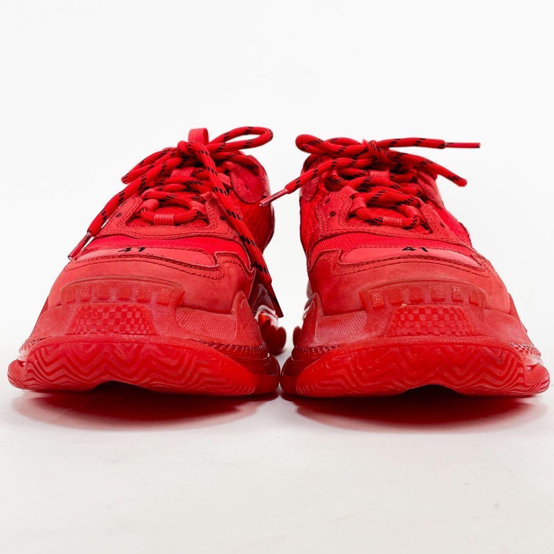 BALENCIAGA バレンシアガ TRIPLE S ローカットスニーカー 赤