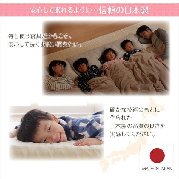 新品　日本製　折り畳み三つ折りマットレス　6cm厚　240cm幅　アイボリー