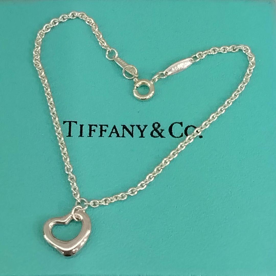 TIFFANY　925オープンハートブレスレット　　中古品