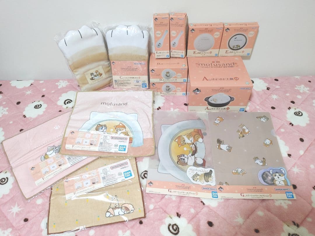 モフサンド 一番くじ ぽかぽか日和 土鍋 鍋つかみ とんすい レンゲ 皿 他