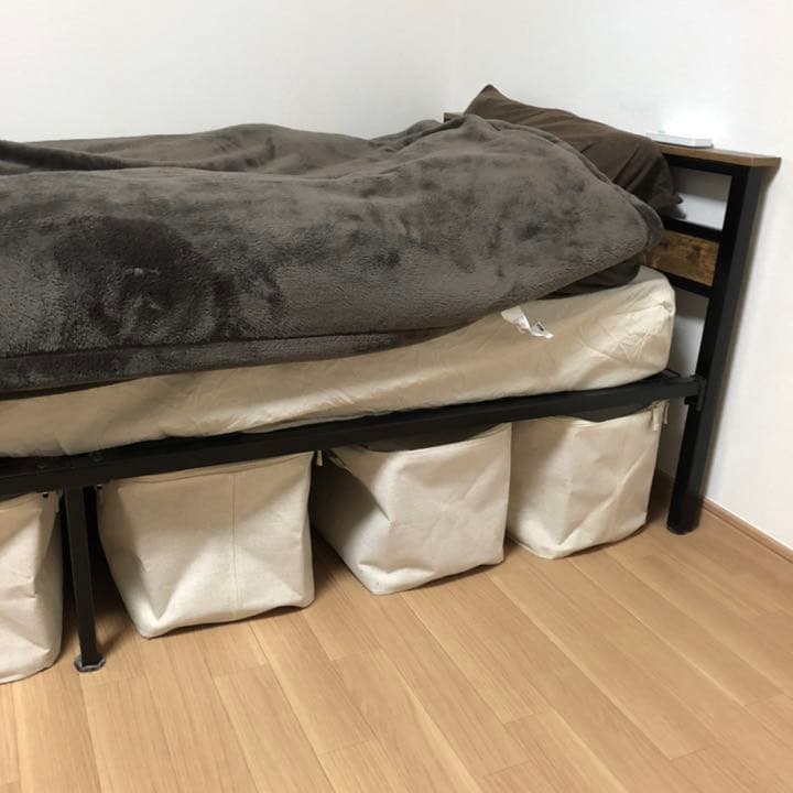 ニトリ　シングルベッド　アンティーク　マットレス付