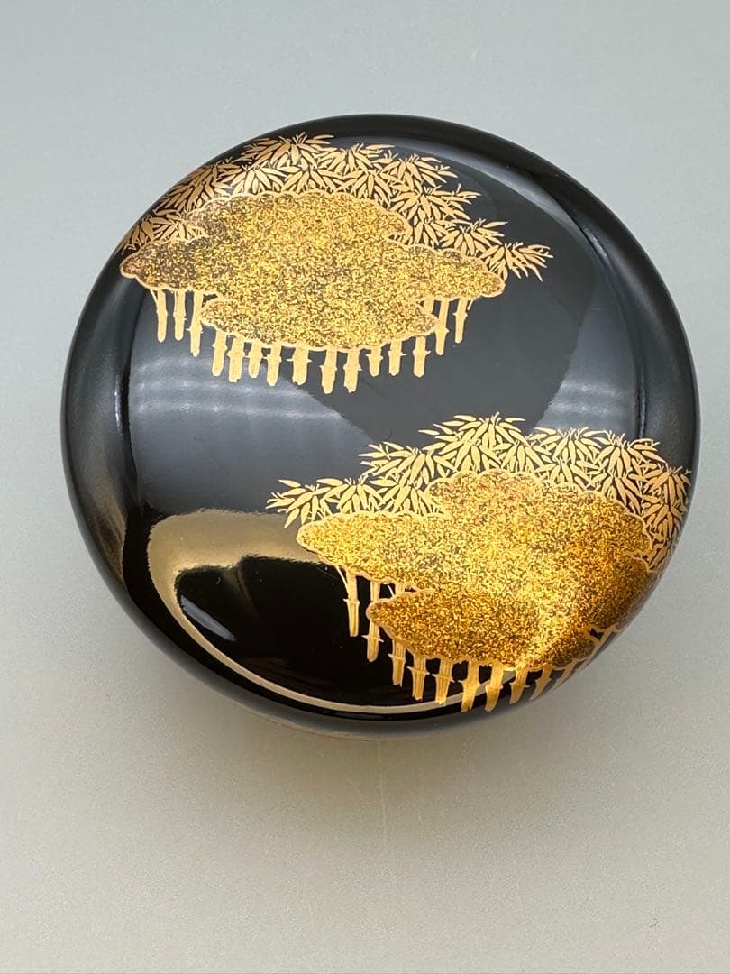 茶道具　棗　華山　金雲竹　平棗