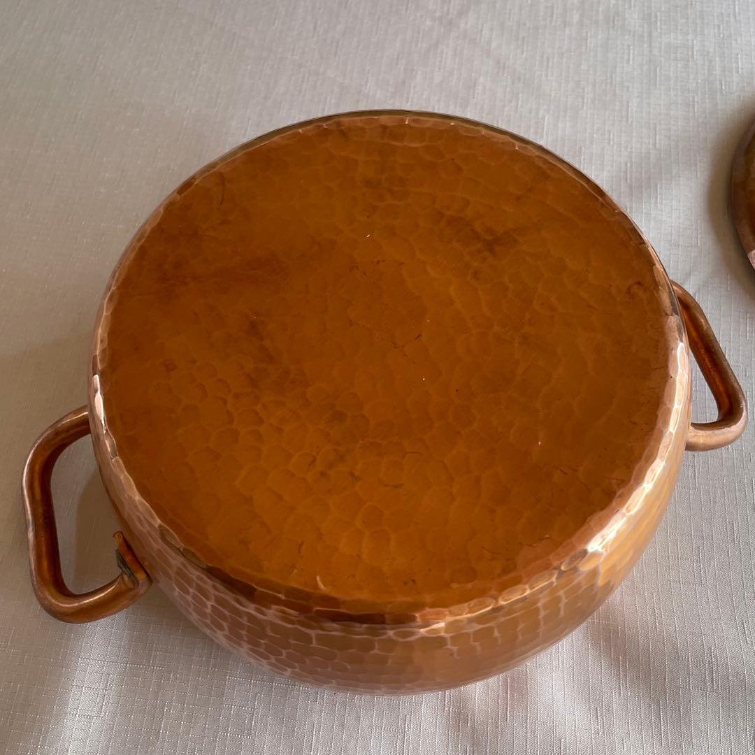 銅鍋　21cm 厚手両手鍋