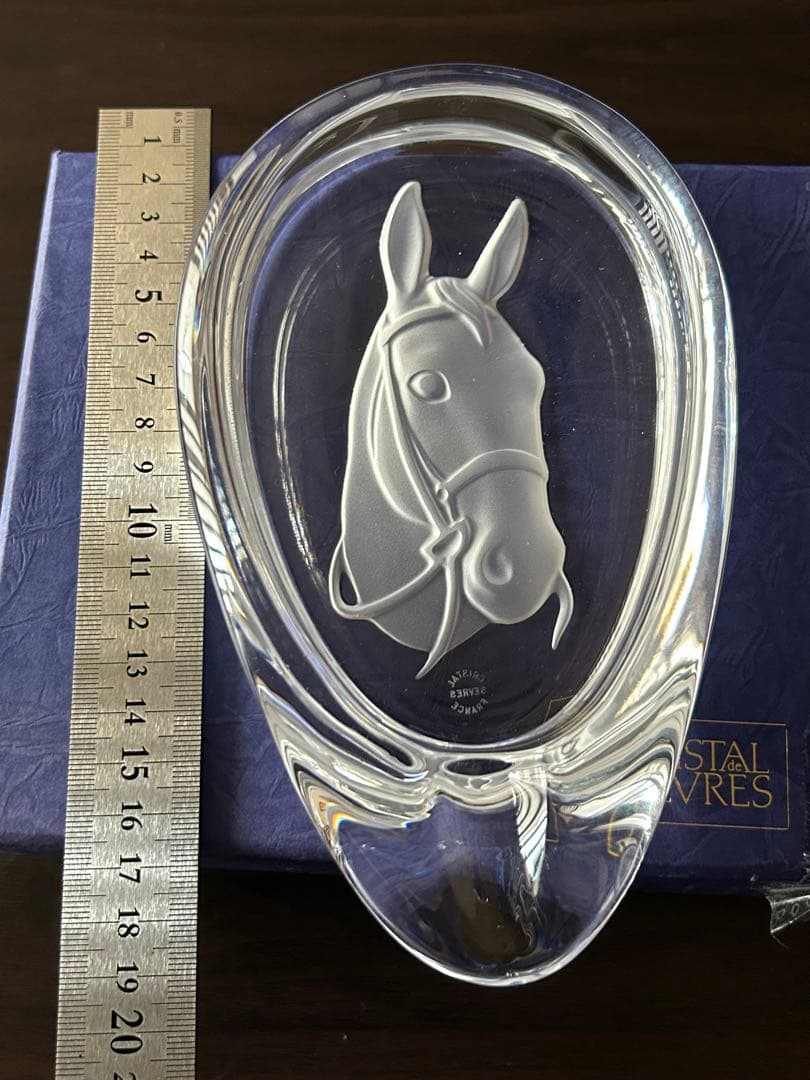 ウマの灰皿 フランス  馬SEVRES セーブル　クリスタル