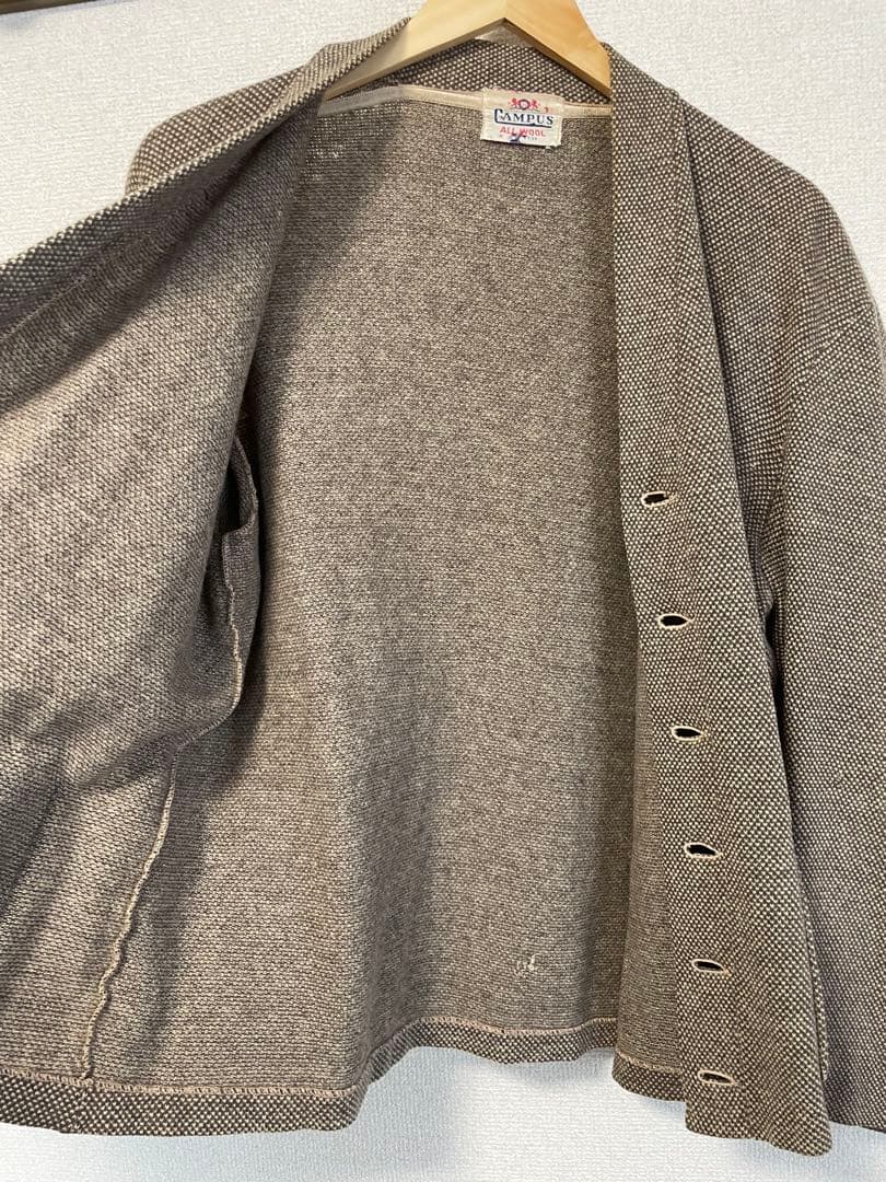 1950〜60s CAMPUS ウール カーディガン ジャケット 古着
