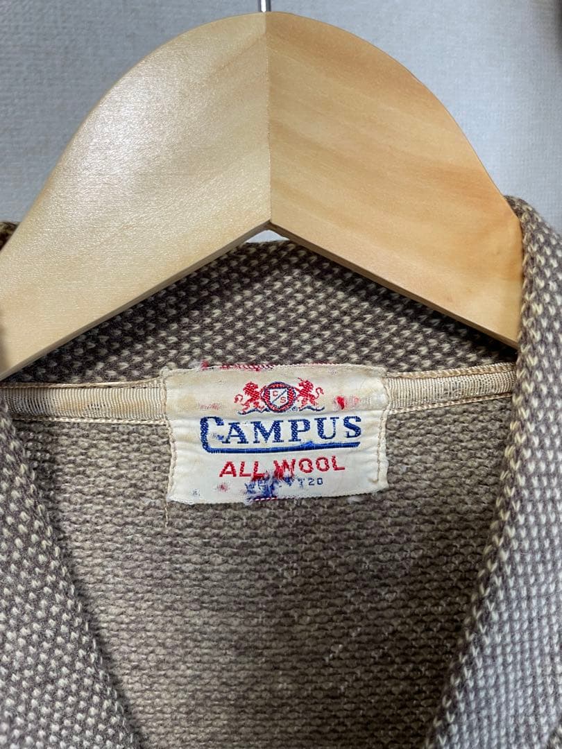 1950〜60s CAMPUS ウール カーディガン ジャケット 古着