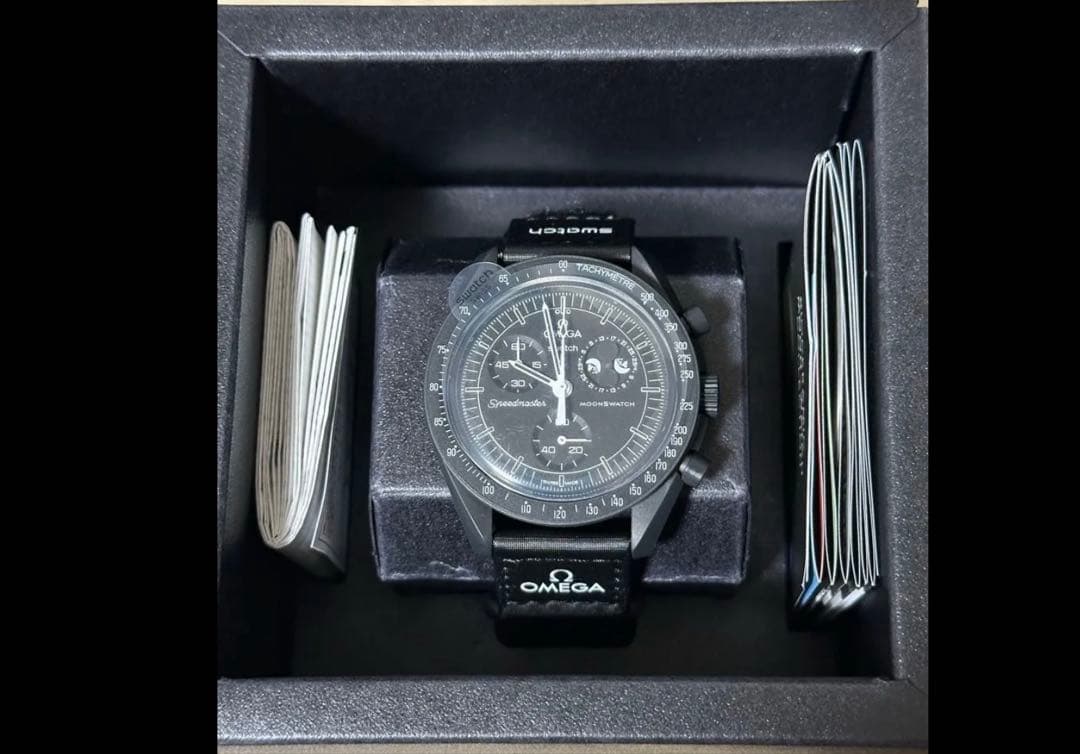 OMEGA Swatch コラボレーションウォッチ　スヌーピーモデル　ブラック