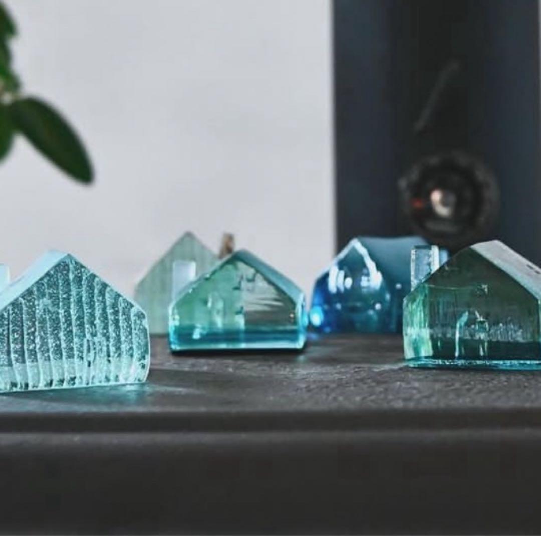 Studio Shine ガラス作家 安田ナオキ ガラスの家 置物 インテリア