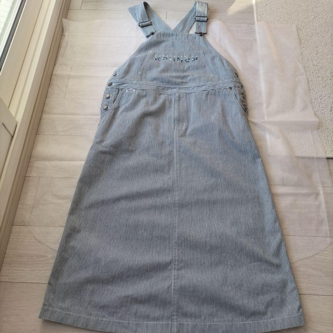 マドモアゼルノンノン　ヒッコリーデニムジャンパースカート