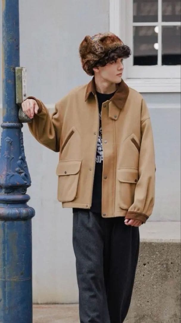 【niko and ... 】ニコアンド　ウーリーテックハンティング　ブルゾンM