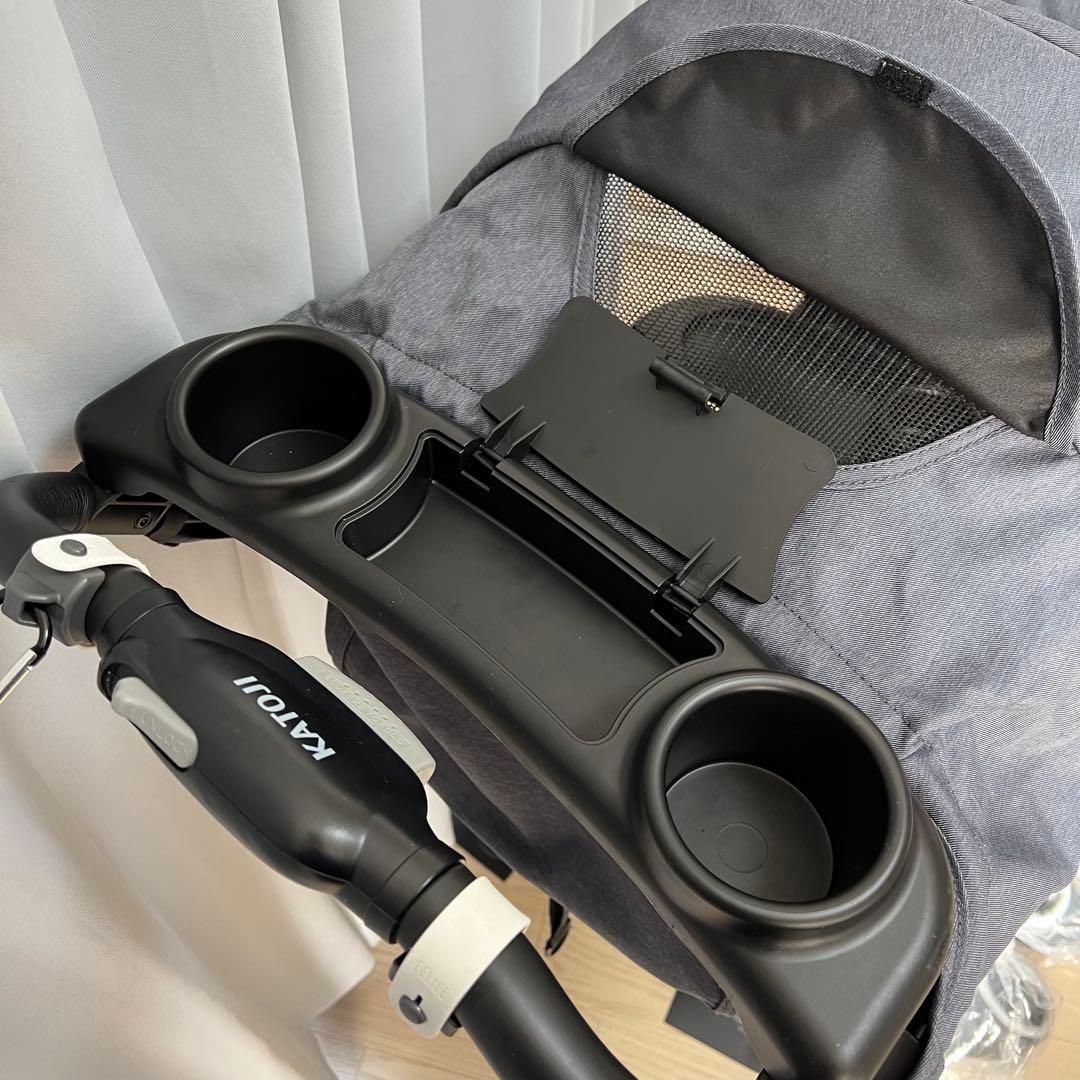 超極美品　二人乗りベビーカー カトージ 二人でゴーDX デニム 新生児から