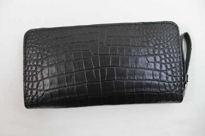 【専用】クロコダイル 財布 長財布 本革 無双 ラウンド 両面クロコ ブラック