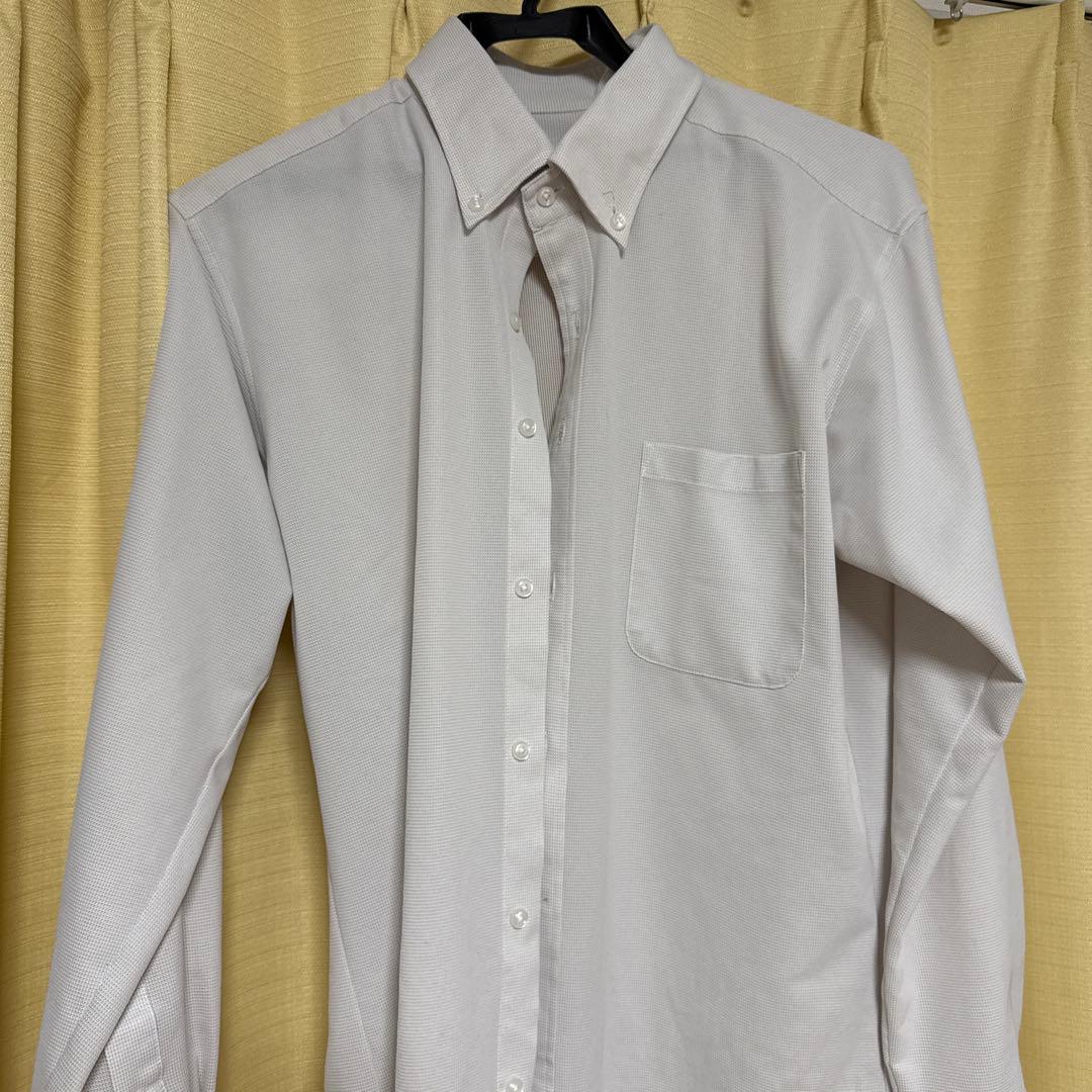 ボタンダウン長袖シャツ ライトグレー
