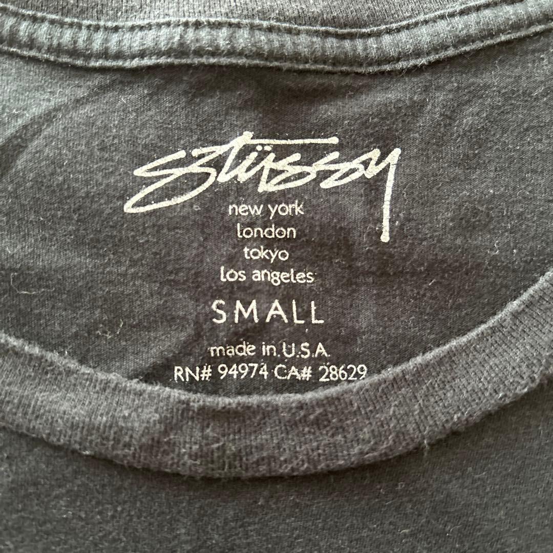 入手困難 USA製 old stussy タンクトップ デカロゴ 刺繍