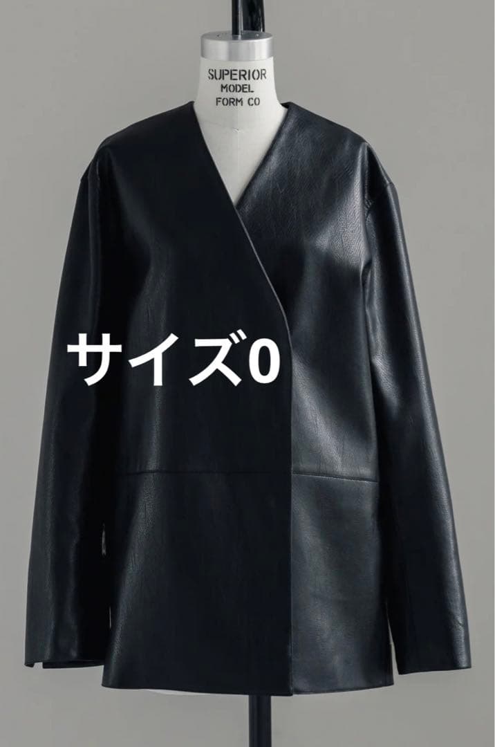 NEAU Collarless Leather Jacket レザー　ジャケット