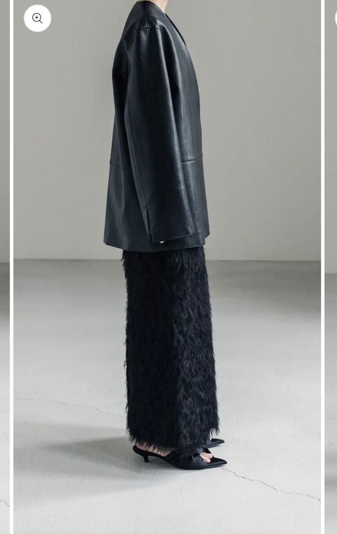 NEAU Collarless Leather Jacket レザー　ジャケット