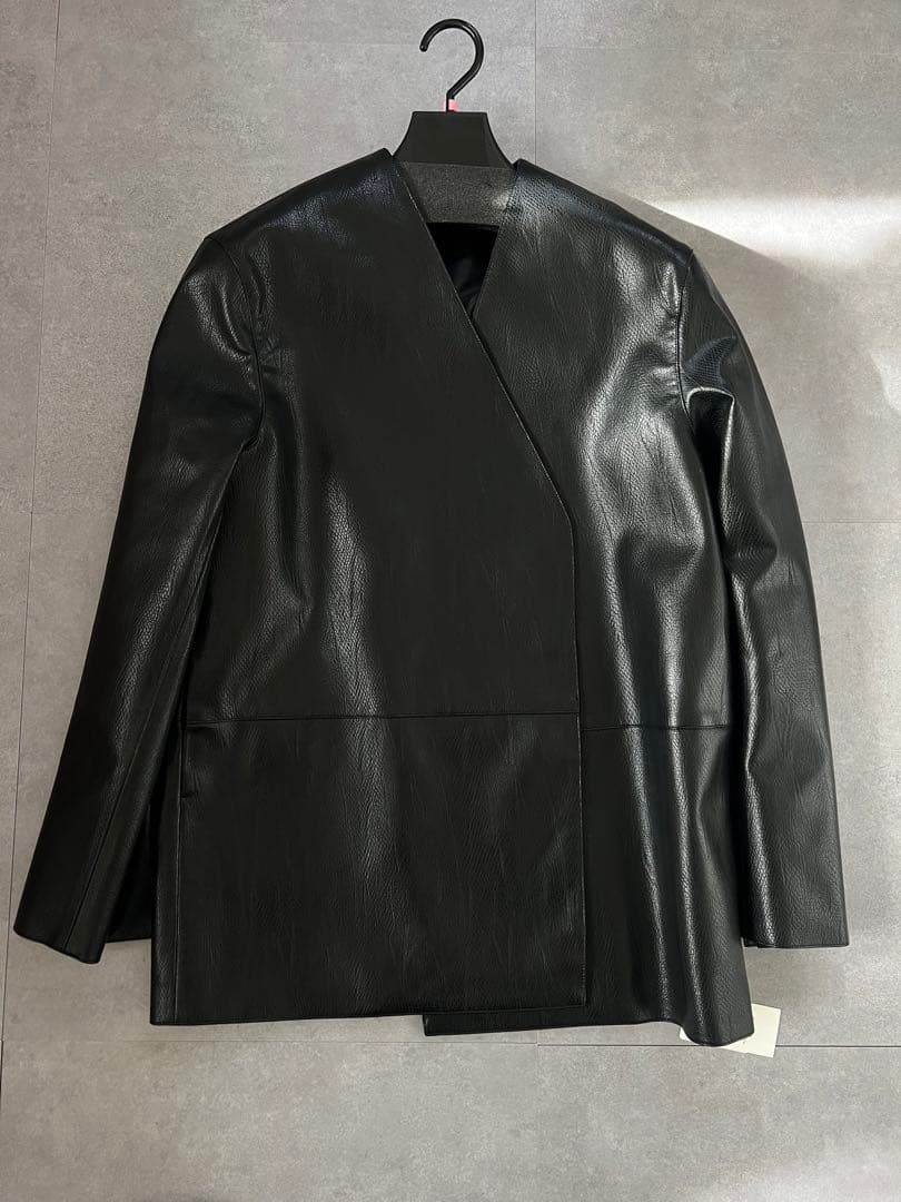 NEAU Collarless Leather Jacket レザー　ジャケット