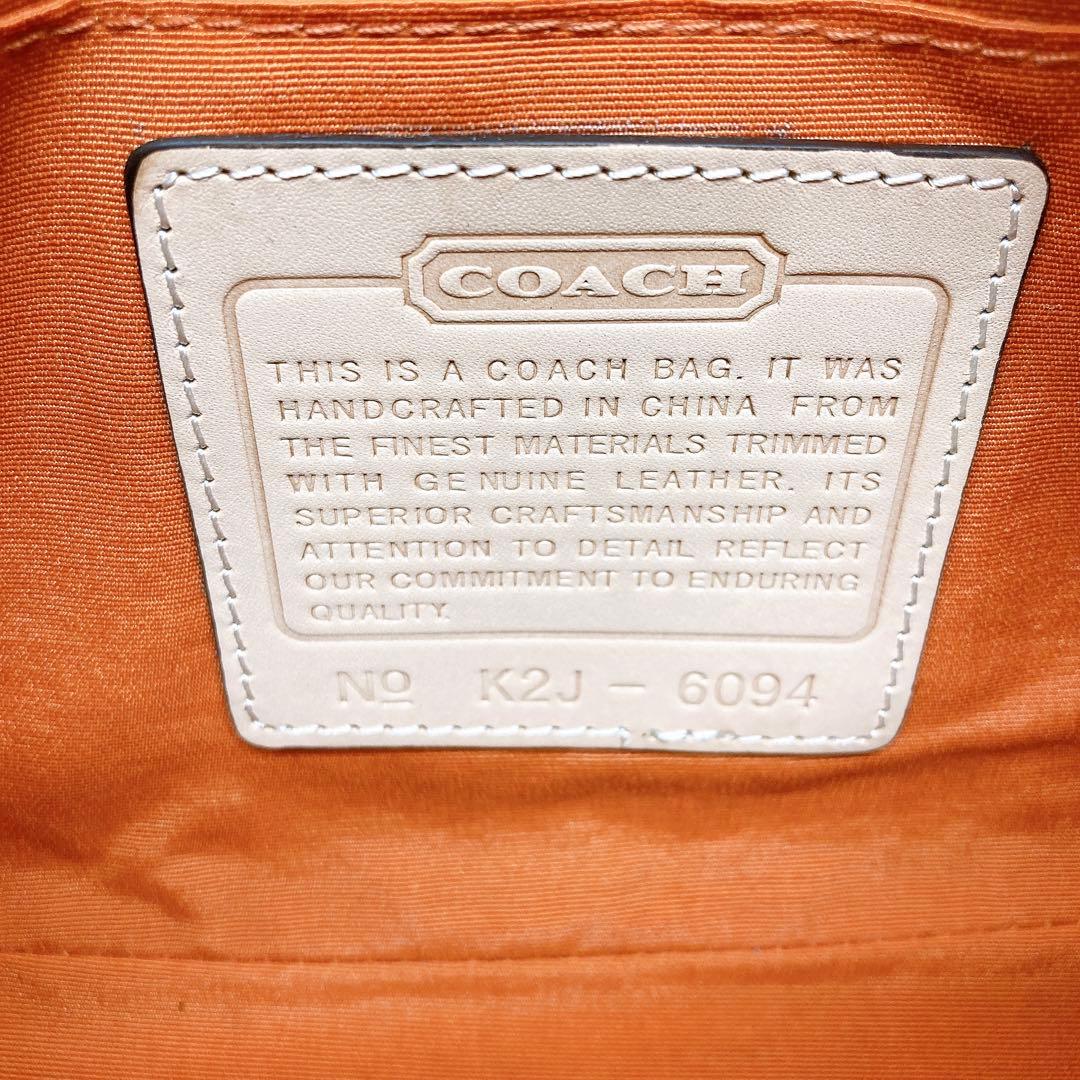 ✨極美品✨COACH アクセサリーポーチ ハンドバッグ シグネチャー ブラウン
