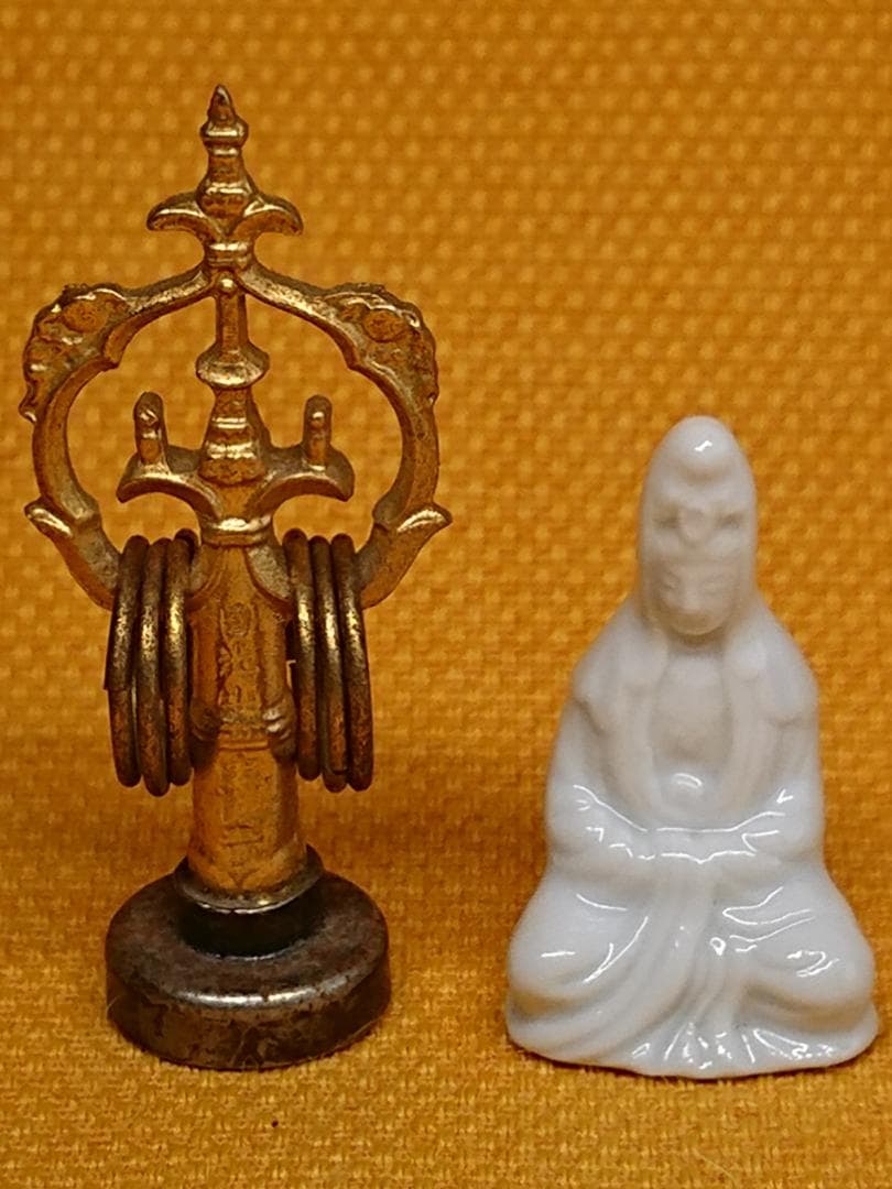 仏教美術　仏像　陶器　人形　銅製　置物　インテリア　工芸品　美術品　A2979