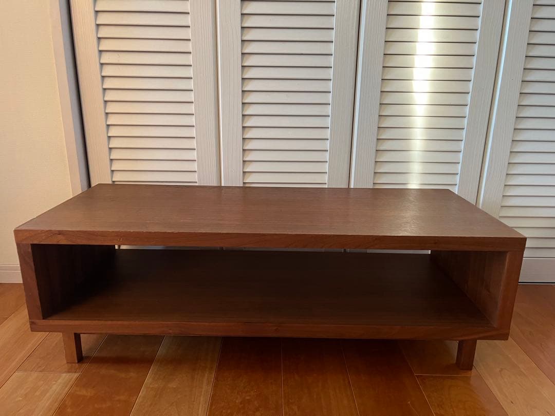 木製テレビ台 ダークブラウン オイルフィニッシュ　天然木単板