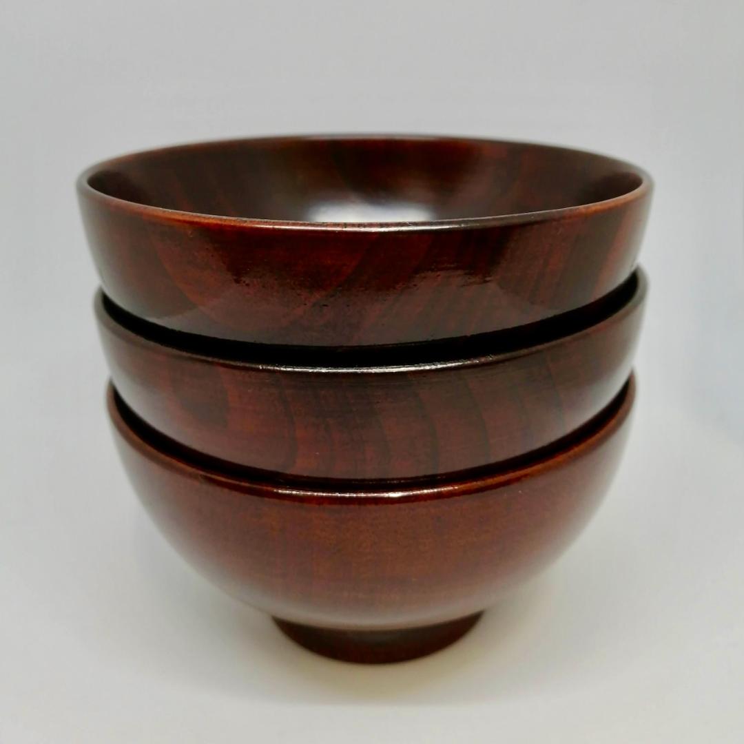 国産漆　浄法寺塗　末椀３客セット　民藝 日本製　三浦春馬