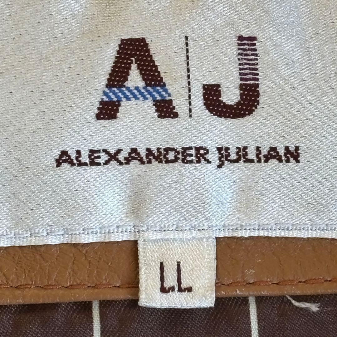 本革 レザーダウンジャケット 　ジャンパー　牛革　キャメル　LLサイズ