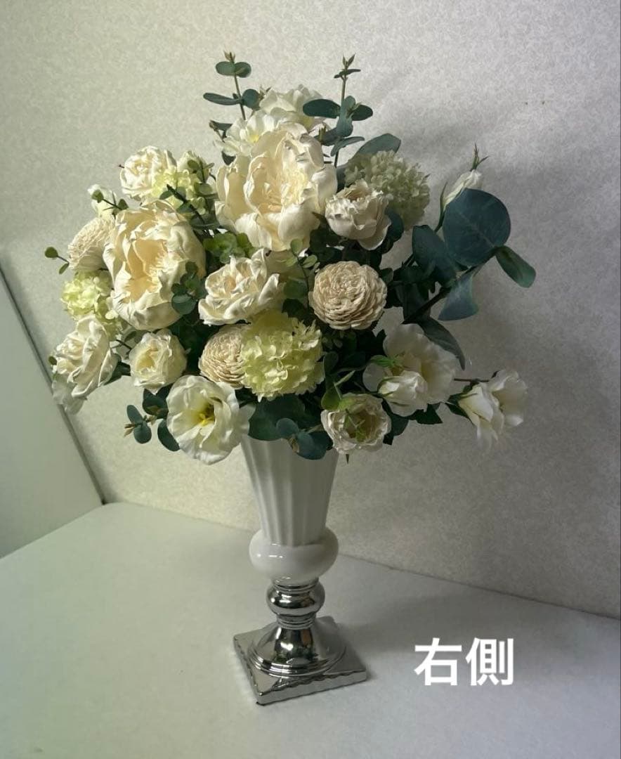 clover-green ⭐︎造花アレンジ 白 グリーン　高さ約50cm