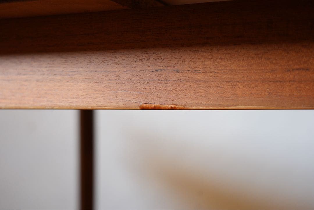 デンマーク ヴィンテージ ドローリーフ ダイニングテーブル 木製 チーク 北欧