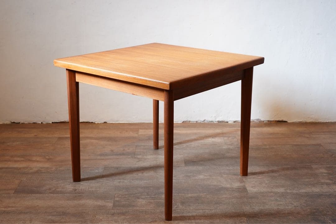 デンマーク ヴィンテージ ドローリーフ ダイニングテーブル 木製 チーク 北欧