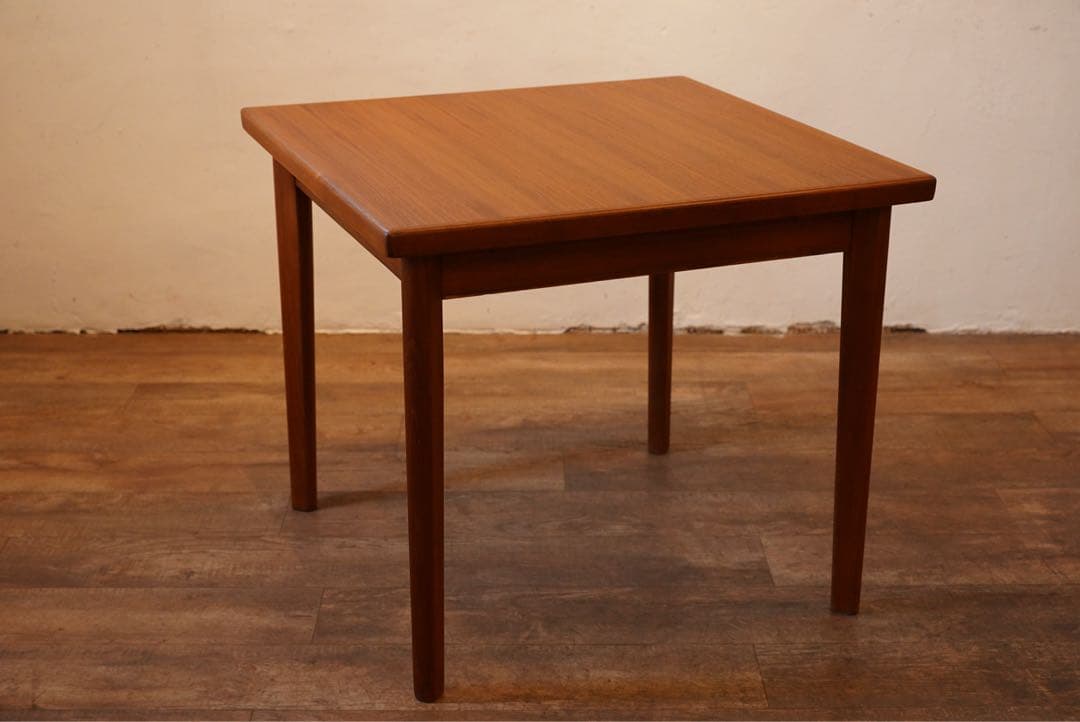 デンマーク ヴィンテージ ドローリーフ ダイニングテーブル 木製 チーク 北欧