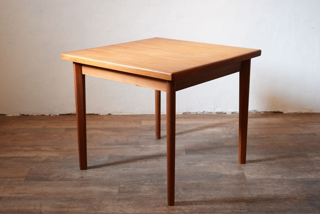 デンマーク ヴィンテージ ドローリーフ ダイニングテーブル 木製 チーク 北欧