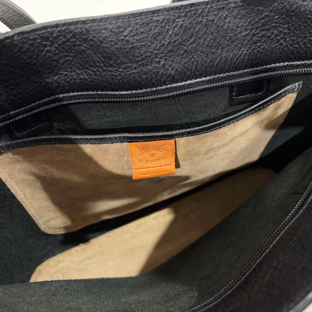 IL BISONTE（イルビゾンテ） オールレザー トートバッグ ブラック