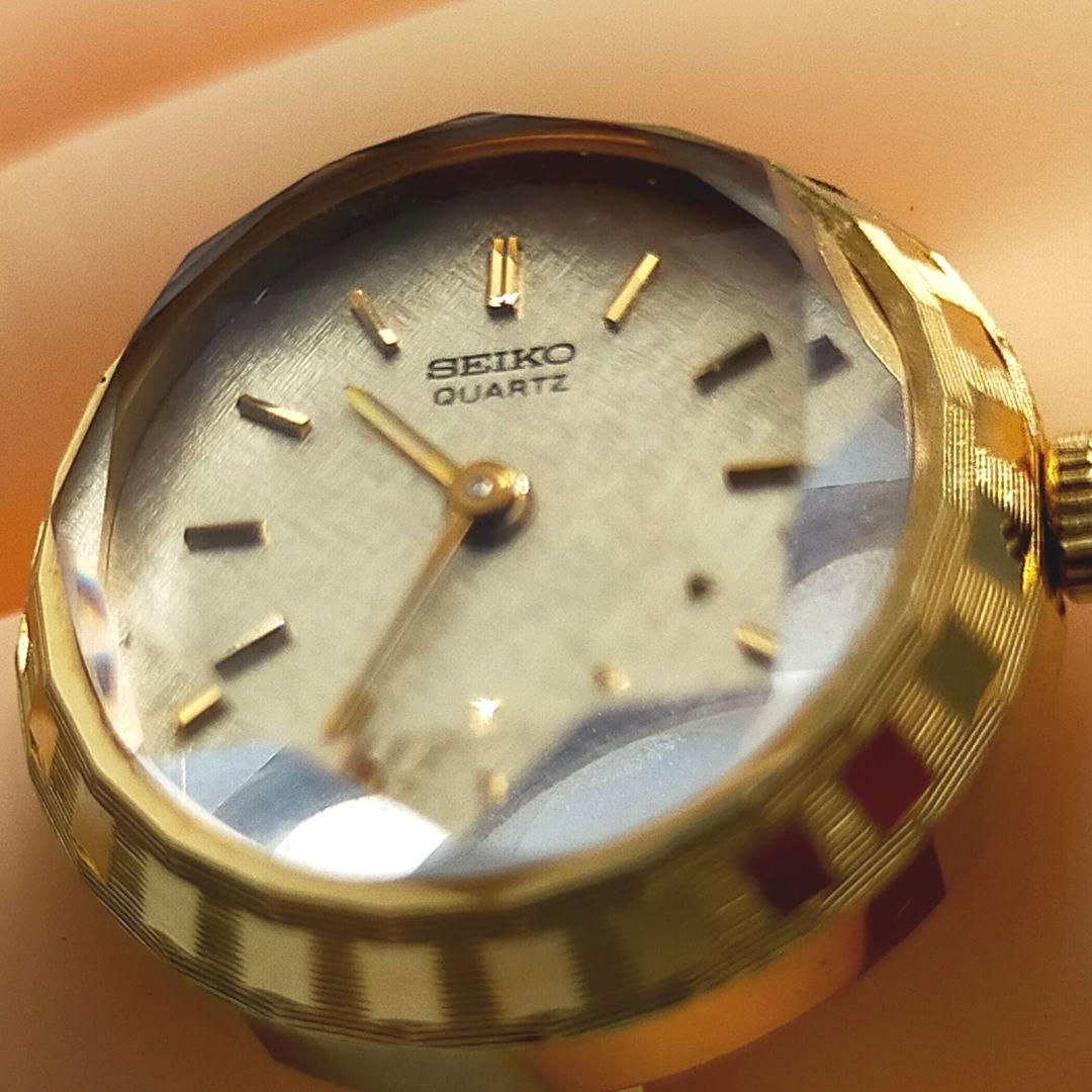【極美品/電池交換済】SEIKO 希少クォーツ リングウォッチ ゴールド