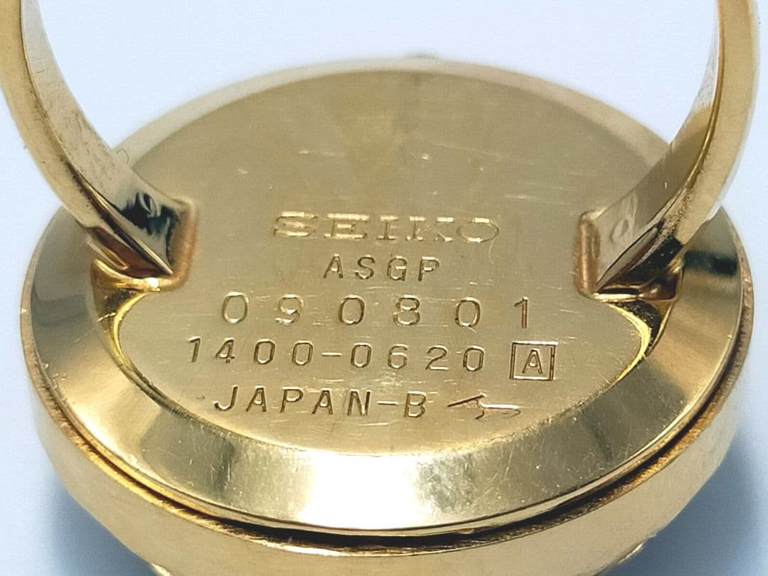 【極美品/電池交換済】SEIKO 希少クォーツ リングウォッチ ゴールド