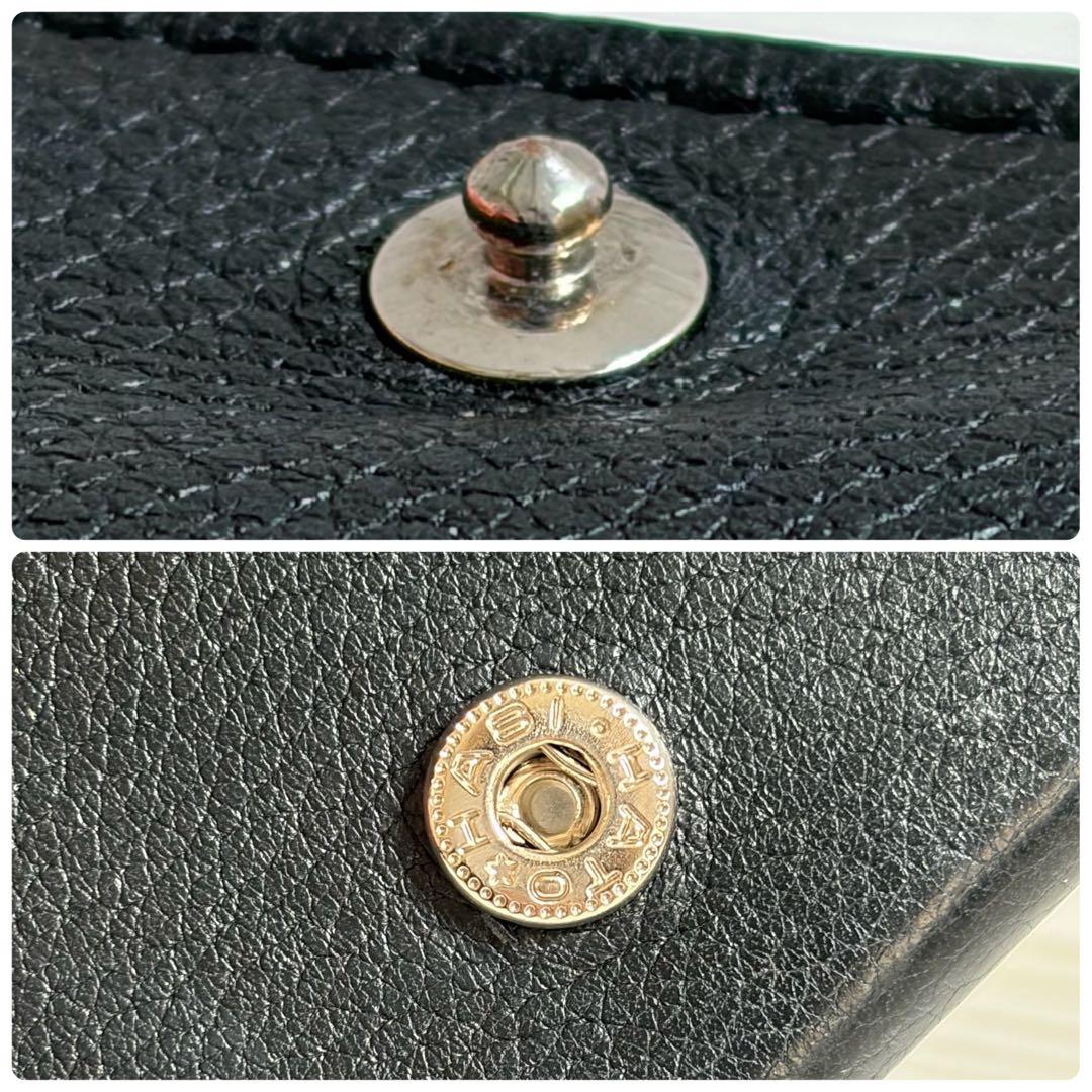 ルイヴィトン ポルトフォイユロックミニ　コンパクト財布　黒　正規品　本物