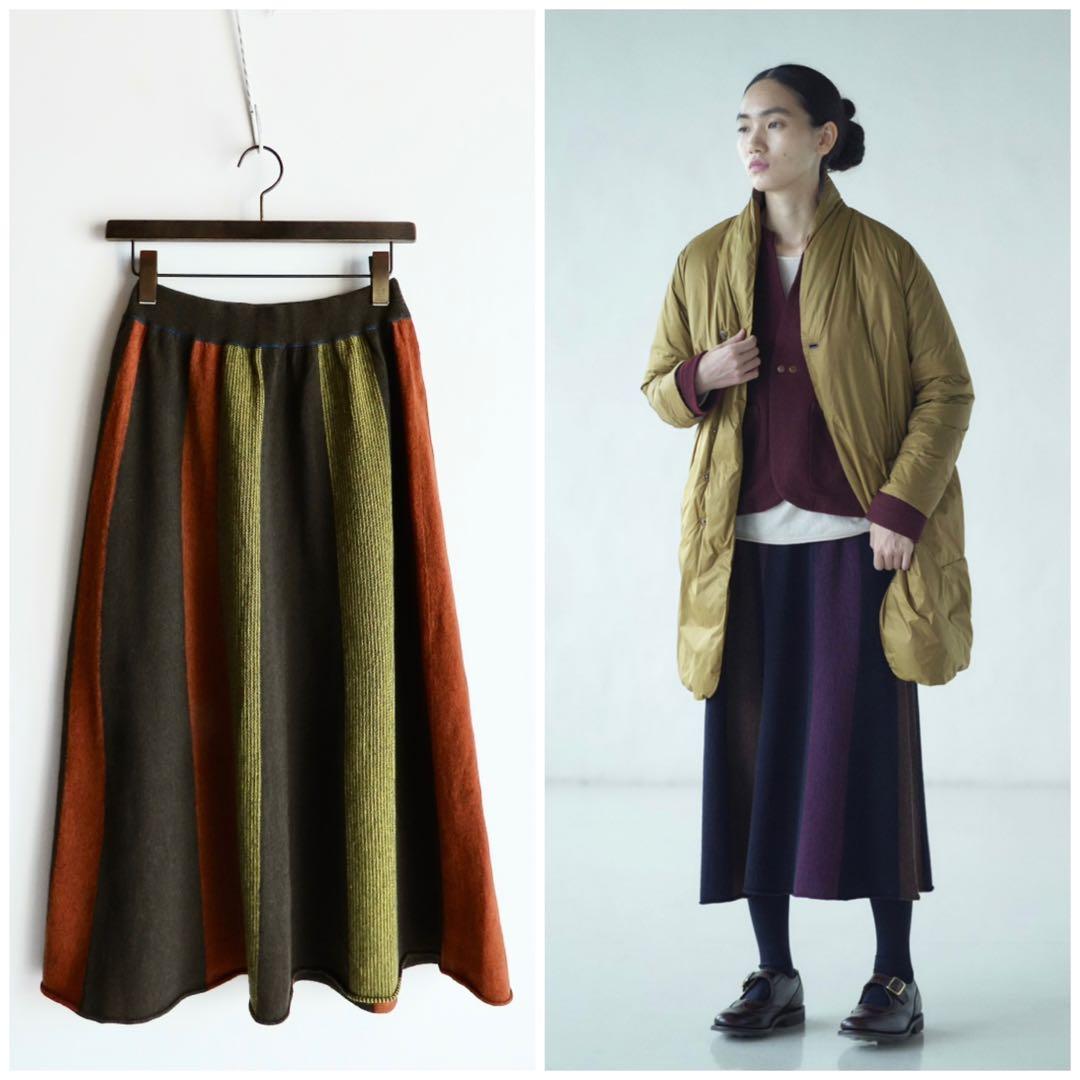 よそおい掲載 パラスパレス フレアニットスカート 0 マルチストライプ