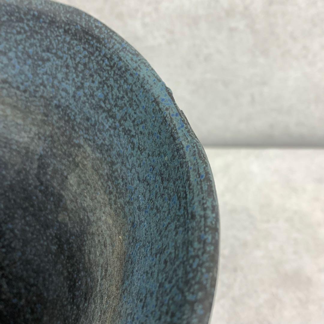 花器 延美 高さ約20cm 池坊 灰青色 生花 立花 華道 フラワーベース