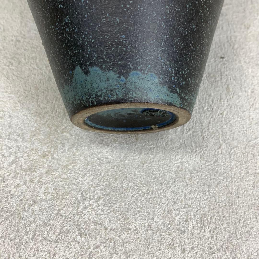 花器 延美 高さ約20cm 池坊 灰青色 生花 立花 華道 フラワーベース