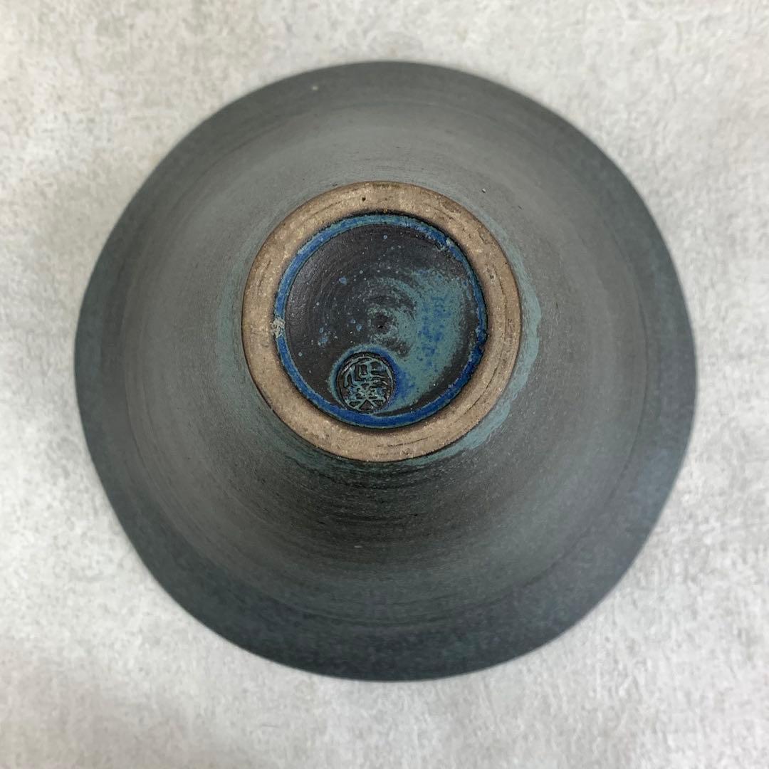 花器 延美 高さ約20cm 池坊 灰青色 生花 立花 華道 フラワーベース