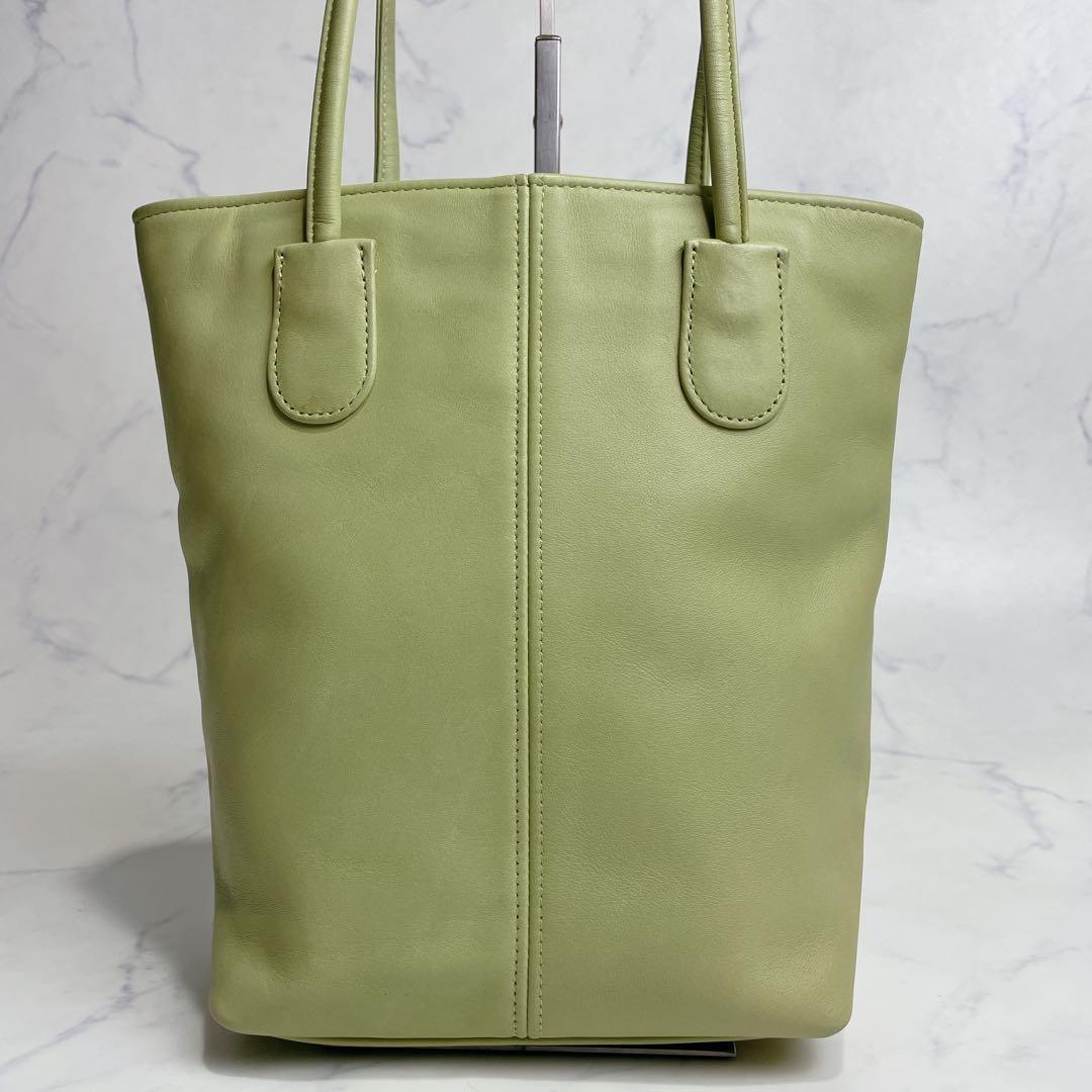 極美品✨OLD COACH トートバッグ USA製 ライム スモールランチ