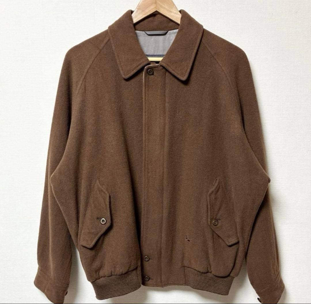 て*ぃ様 Burberry ウール ハリントンジャケット ブラウン ノバチェック