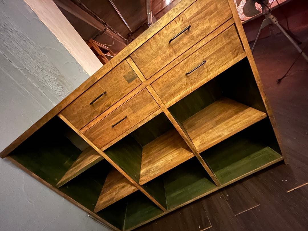 美品　ヴィンテージ　アンティーク棚　レジ台　受付カウンター　一点物